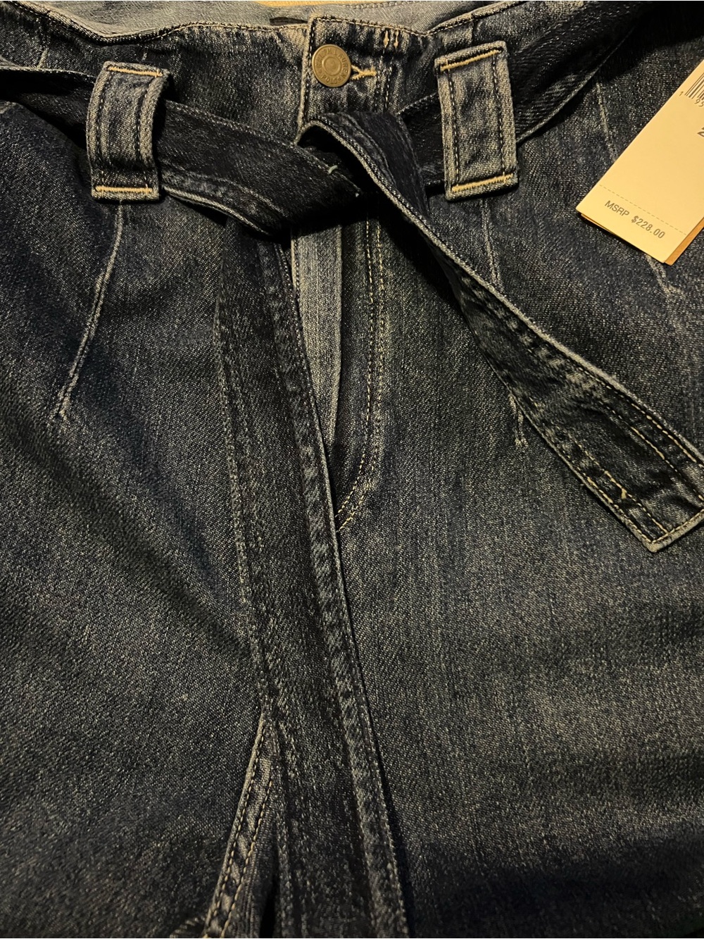Polo by Ralph Lauren Dark Blue Boyfriend Paperbag Jeans - Picture 4 of 5